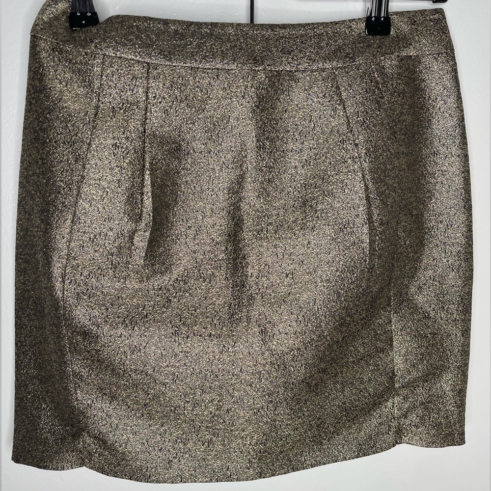 Gold and black mini skirt - size (6) - fossil